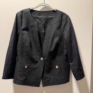 Black denim jacket size 12 Talbots